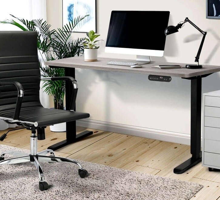 Gracia 140cm Black & Grey Electric Standing Desk